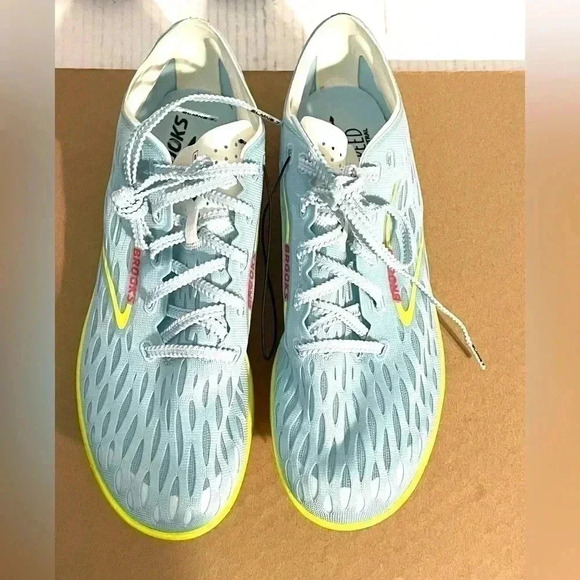 Brooks ELMN8 M8 W9.5 Unisex Running Shoe Blue Glow/Nightlife/Red (1000431D467) - Picture 6 of 16